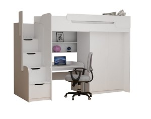 ARTHUR Eenpersoonsbed Hoogslaper met Trap Kinder Meubels 24