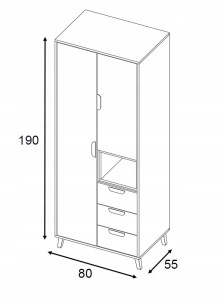 JUSTIN 4 Kinderkamer Set met Bed Kinder Meubels 24