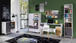 JUSTIN 5 Kinderkamer Set met Vitrinekast Kinder Meubels 24