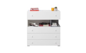 SIMON S11 Ladekast 4 lades wit Kinder Meubels 24