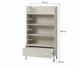 L-HR001 Kinderkamer-Set met Kleidingkast Kinder Meubels 24