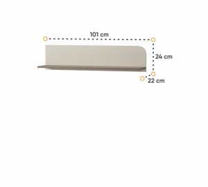 L-HR05 Wandplank 101 cm Kinder Meubels 24