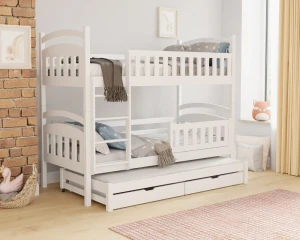 EMILIA 3-persoons Stapelbed 80x180 wit Kinder Meubels 24