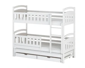EMILIA 3-persoons Stapelbed 90x200 wit Kinder Meubels 24