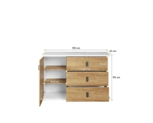 L-SI05 Ladekast 135 cm Kinder Meubels 24