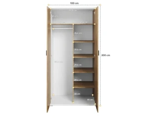 L-SI02 Kleidingkast 100 cm Kinder Meubels 24