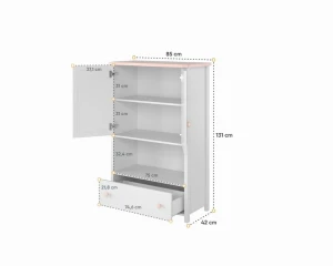 L-LU002 Kinderkamer-Set met Bed Kinder Meubels 24