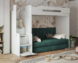 ARTHUR Hoogslaper Functioneel bed met sofa bank CII Kinder Meubels