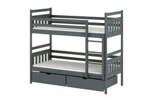 ADAM 90x200 Grafiet Stapelbed Kinder Meubels