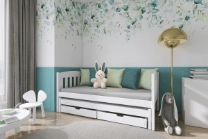 AMELIA 90x200 Natuurlijk Grenenhout Uitschuifbed Kinderbed Kinder Meubels