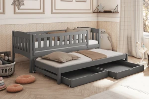 AMELIA 90x200 Grafiet Uitschuifbed Kinderbed Kinder Meubels