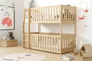 CORA 90x200 Natuurlijk Grenenhout Stapelbed Kinder Meubels