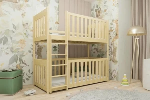 CORA 90x200 Natuurlijk Grenenhout Stapelbed Kinder Meubels