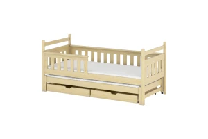 DENIS 90x200 Natuurlijk Grenenhout Uitschuifbed Kinderbed Kinder Meubels