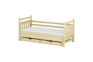 DOMINIK 90x200 Natuurlijk Grenenhout Uitschuifbed Kinderbed Kinder Meubels