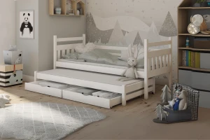 DOMINIK 90x200 Natuurlijk Grenenhout Uitschuifbed Kinderbed Kinder Meubels