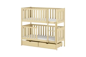 ELSA 90x200 Natuurlijk Grenenhout Stapelbed Kinder Meubels