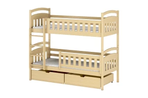 EMMA 90x200 Natuurlijk Grenenhout Stapelbed Kinder Meubels