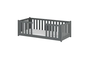 FABIO 90x200 Grafiet Kinderbed Vloerbed Kinder Meubels