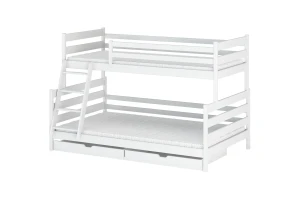 FRANZ 120x200/90x200 Wit Stapelbed Kinder Meubels