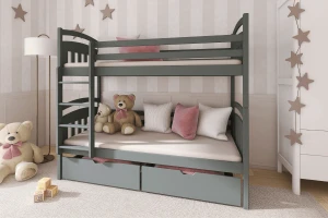 GABI 90x200 Grafiet Stapelbed Kinder Meubels