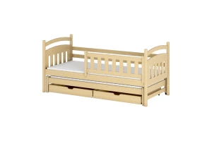 GABRIEL 90x200 Natuurlijk Grenenhout Uitschuifbed Kinderbed Kinder Meubels