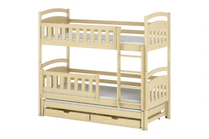 IDA 90x200 Natuurlijk Grenenhout Stapelbed Kinder Meubels