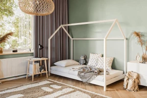 LAKI 90x200 Grafiet Kinderbed Huisbed Kinder Meubels