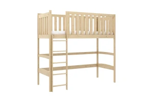 LAURA 90x200 Natuurlijk Grenenhout Hoogslaper Kinder Meubels