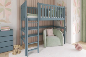 LAURA 90x200 Asgrĳs Hoogslaper Kinder Meubels