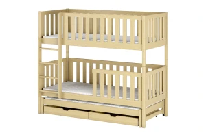 LUKAS 90x200 Natuurlijk Grenenhout Stapelbed Kinder Meubels