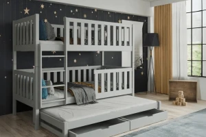 LUKAS 90x200 Natuurlijk Grenenhout Stapelbed Kinder Meubels