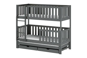 LUKAS 90x200 Grafiet Stapelbed Kinder Meubels