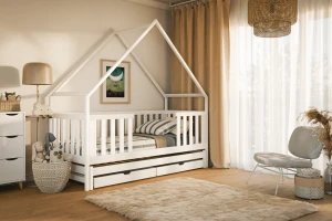 MAGGIE 90x200 Grafiet Stapelbed Huisbed Kinder Meubels