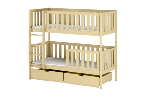 MANUEL 90x200 Natuurlijk Grenenhout Stapelbed Kinder Meubels