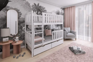 MANUEL 90x200 Natuurlijk Grenenhout Stapelbed Kinder Meubels