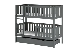 MANUEL 90x200 Grafiet Stapelbed Kinder Meubels