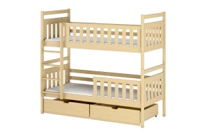 MICO 90x200 Natuurlijk Grenenhout Stapelbed Kinder Meubels