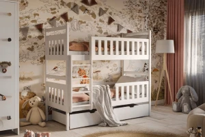 MICO 90x200 Natuurlijk Grenenhout Stapelbed Kinder Meubels