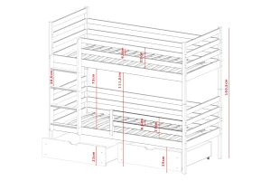 NEMO 90x200 Asgrĳs Stapelbed Kinder Meubels
