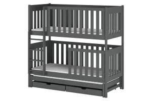 OLIVIA 90x200 Grafiet Stapelbed Kinder Meubels