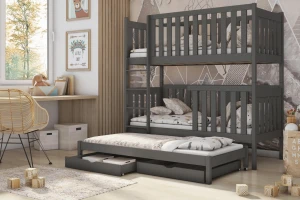 OLIVIA 90x200 Grafiet Stapelbed Kinder Meubels