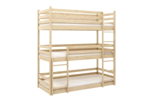 THOMAS 90x200 Natuurlijk Grenenhout Stapelbed Kinder Meubels