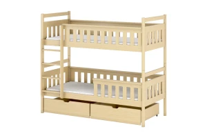 TIM 90x200 Natuurlijk Grenenhout Stapelbed Kinder Meubels