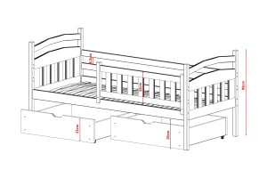 TIMO 90x200 Asgrĳs Kinderbed Kinder Meubels