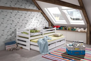 TINA 90x200 Natuurlijk Grenenhout Stapelbed Kinder Meubels