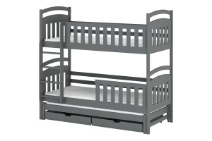 VIKI 90x200 Grafiet Stapelbed Kinder Meubels