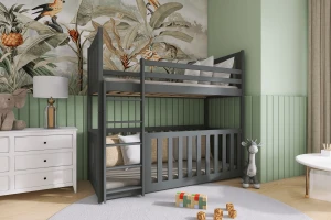 KARL 90x200 Grafiet Stapelbed Kinder Meubels