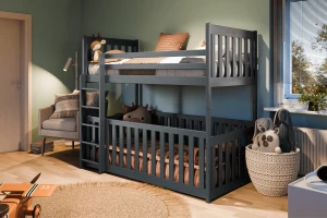 KARL 90x200 Grafiet Stapelbed Kinder Meubels