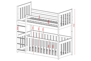 KARL 90x200 Asgrĳs Stapelbed Kinder Meubels